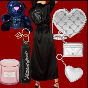A VERY SEXY VICTORIAS SECRET FASHION SHOW SATIN RHINESTONE ROBE BUNDLE